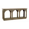 HomeRoots 77" Brown Solid Wood Distressed Console Table With Arch Detailing - 4 of 4