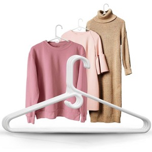 DEILSY White Plastic Hangers - Super Heavy Duty - 1 of 4