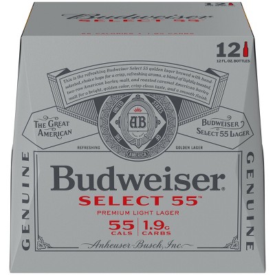 Budweiser Select 55 Premium Light Beer - 12pk/12 fl oz Bottles