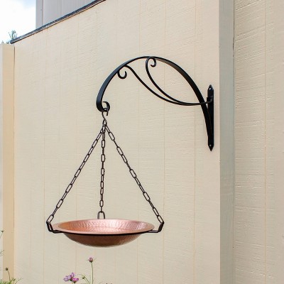 Black Steel Scroll Bracket for Large Hanging Baskets