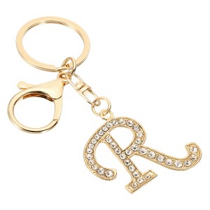 Unique Bargains Chic Stylish Zinc Alloy Gold Tone Initial Letter Keychain - 1 of 4