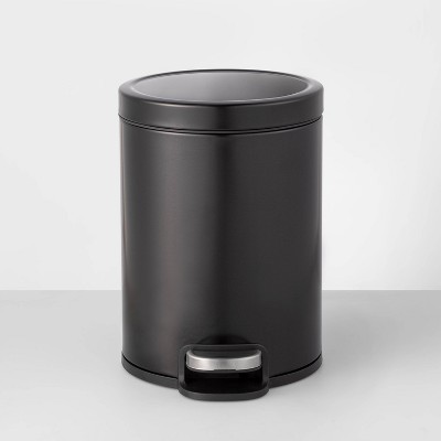 5L Round Step Trash Can Black - Made By Design™