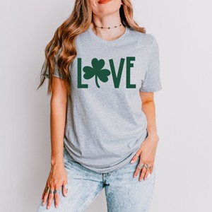 Simply Sage Market Love Clover Puff  Short Sleeve Tee - 1 of 4