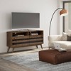 Wright TV Stand for TVs up to 60" Rustic Natural Aged Brown - WyndenHall: Acacia Wood, Cable Management, Adjustable Shelves - 3 of 4