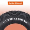 Set of 2 Atv Tires, 25X8-12 All Terrain Tires 6PR Tubeless Off-Road Tire - 3 of 4