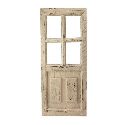 Northlight 28" Small White Miniature Wooden Door Wall Hanging Decoration