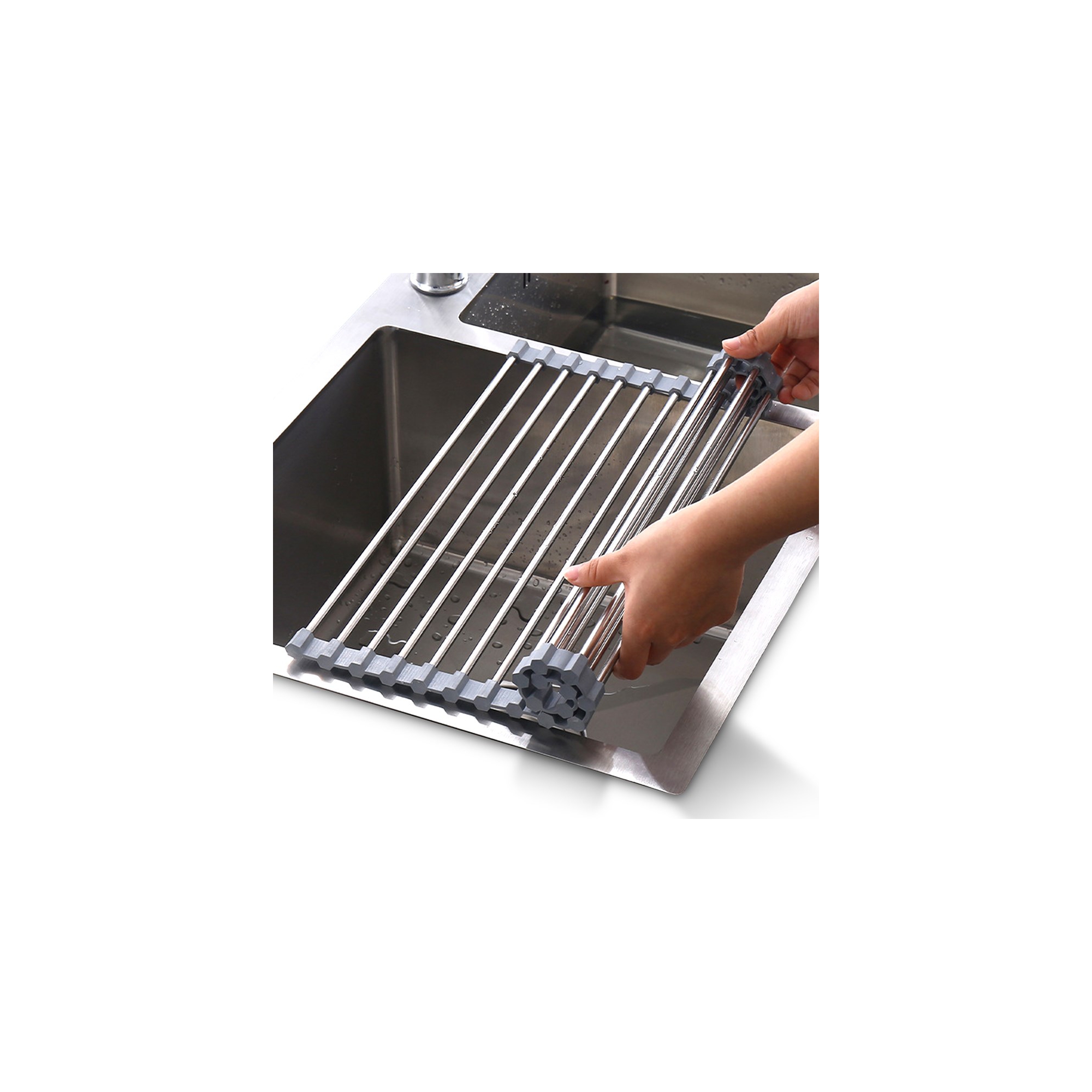 Cheer Collection Over Sink Roll up Dish Drying Rack