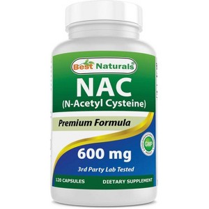 Best Naturals NAC - N Acetyl Cysteine 600 mg 120 Capsules - n Acetyl cysteine - Powerful antioxidant - 1 of 4