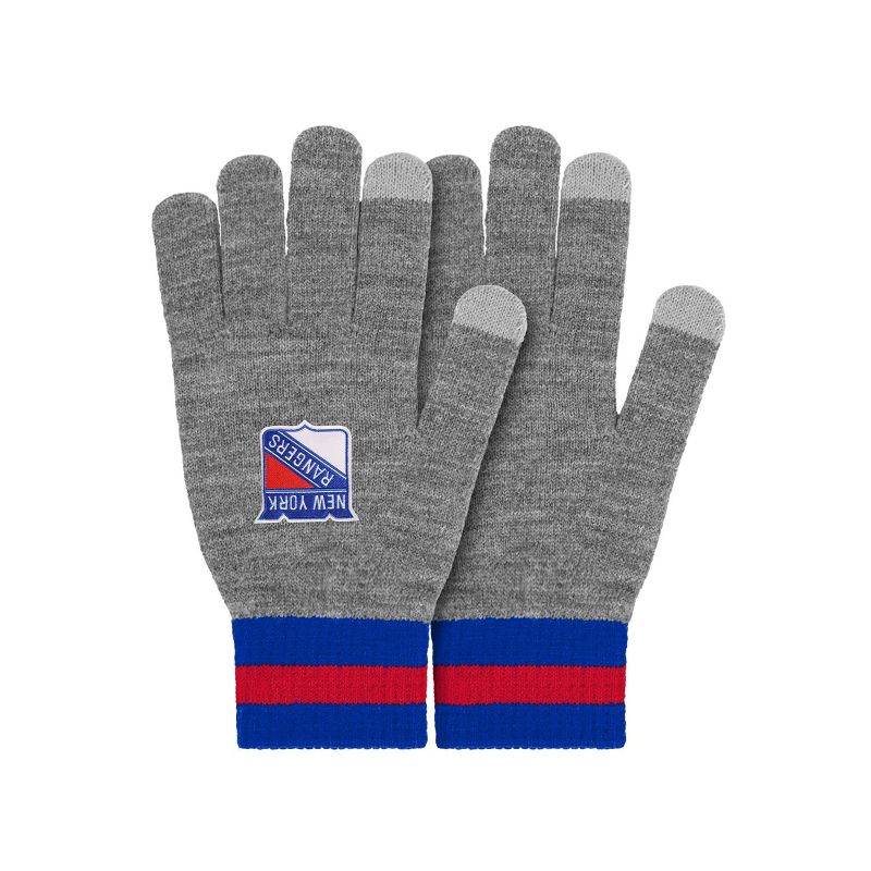 NHL New York Rangers Gray Big Logo Glove, 1 of 5