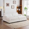 Karl Home |90'' W Off-white Corduroy Modular Cloud Couch Sleeper Sofa - 2 of 2