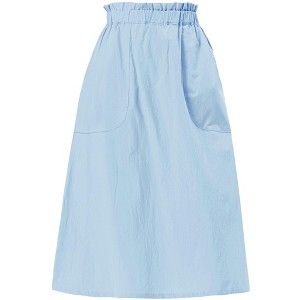 INSPIRE CHIC Women's Casual Elastic Waist Peasant A-Line Midi Skirts with Pockets - 1 of 4