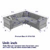 NicBex Chenille Corner Sofa,L-Shaped Sectional Couch with 3 Cushions for Living Room,Apartment,Office,Green - 3 of 4