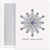 Masterpiece Studios 18-Count Boxed Christmas Cards With Foil-Lined Envelopes, 7.8" x 5.6", Embossed Ornate Silver Snowflake (936200) - 2 of 2