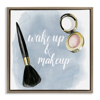 Stupell Industries Watercolor Wake Up & Make Up, 25" x 25"