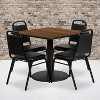 Emma and Oliver 36" Square Laminate Table Set with 4 Trapezoidal Banquet Chairs - 2 of 2