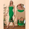 Allegra K Women's Fringe Hem Boho Beach Sleeveless Crochet Dress - 2 of 4