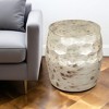 HomeRoots 22" Beige Iron Round Block End Table - 2 of 4
