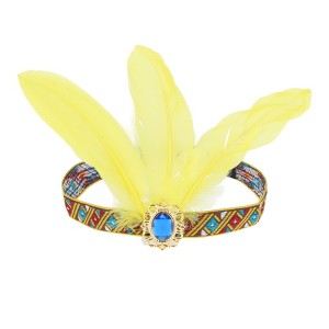 Unique Bargains Women's Feather Elastic Band Headband 1 Pc - 1 of 4