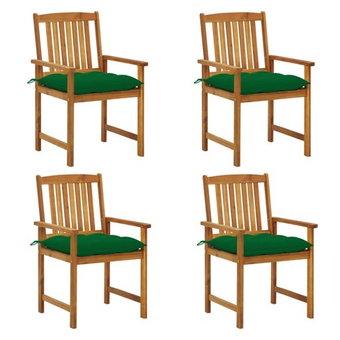 vidaXL Patio Chairs with Cushions 4 pcs Solid Acacia Wood - image 1 of 4