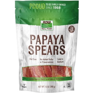 Papaya Spears No Sulfur by Now Foods  -  12 oz Bag - 1 of 2