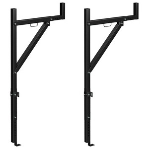 Heavy-duty steel truck rack with 19-34" adjustable width and 44.5-49.5" height. 250lb capacity for kayaks, surfboards, ladders and lumber. - 1 of 4