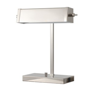 Rylan Table Lamp W/ USB Port - 16.5 Inch Height - TBL4567 - Polished Nickle - Safavieh - 1 of 4