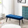 WestinTrends Velvet Tufted Bedroom Bench for Living Room & Entryway - 2 of 4