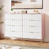Fluted Dresser for Bedroom with 8 Drawers,55" Wide Modern Chest of Wooden Bedroom Chest with Metal Handle - 3 of 4