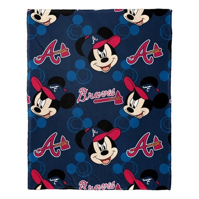 MLB Atlanta Braves Mickey Silk Touch Throw Blanket and Hugger