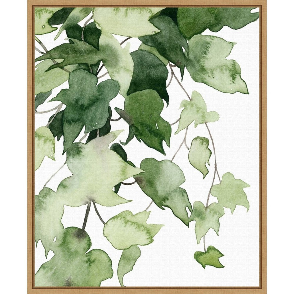 Photos - Other Decoration 16" x 20" Emerald Vines I by Grace Popp Framed Wall Canvas - Amanti Art