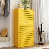 Famapy Wood Grain Design Shoe Cabinet Entryway Shoe Rack 3 Tier Shelves - 2 of 4