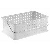 iDesign Spa Storage Organizer Basket with Handle, Stackable Container, Frost White - 2 of 4