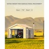 10'x20' Heavy-Duty Carport, Portable Garage with 4 Roll-Up Doors, 4 Mesh Windows, 180g PE Tarps, Reinforced Frames for Pickups, Boats, SUVs - 4 of 4