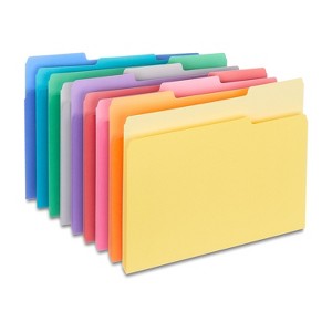 MyOfficeInnovations Top-Tab File Folders 1/3 Cut Asst Ltr Holds 8 1/2x11 250/Bx 502678 - 1 of 3