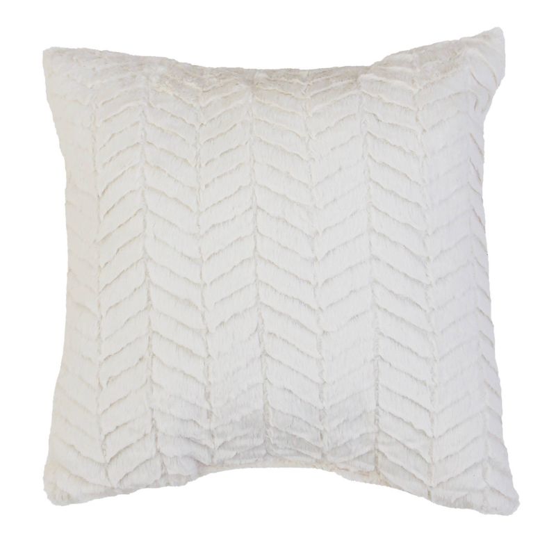 2pk Egret Aiden Chevron Throw Pillows and Throw Blanket White - Decor Therapy, 4 of 10