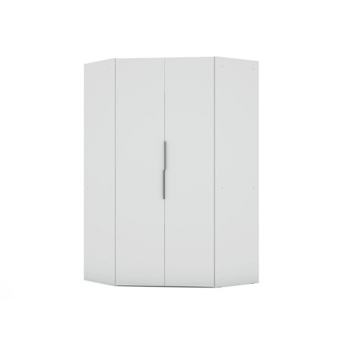 Mulberry 2.0 Corner Wardrobe Closet White - Manhattan Comfort