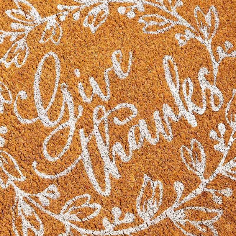 Juvale Thanksgiving Welcome Mat for Front Door, Outdoor Fall Rug for Porch, Give Thanks, 30x17 in, 4 of 9