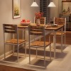 5 Piece Dining Table Set for 4, 43" Kitchen Table Set with Spiral Leg, Wooden Rectangular Kitchen Table & Chairs, Space Saving Breakfast Table - 4 of 4