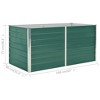 vidaXL Raised Garden Bed, Raised Flower Bed, Galvanized Steel Planter, Outdoor Planter for Patio Backyard Garden Vegetables Herbs, Green - 4 of 4