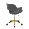 Okak Modern Office Chair with Golden Metal Base, 360 Swivel Chair with Adjustable Height, Criss Cross Chair for Office, Home - 4 of 4