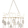 36" Iron Eclectic Welcome Windchime White - Olivia & May: Gold Mirror Accents, Handcrafted Decorative Bells - 3 of 4