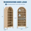 71" Arched Shoe Cabinet, Wooden Shoe Rack, 7-Tier Adjustable Tall Shoe Storage Cabinet with Open Shelves, Freestanding Entryway Organizer - 2 of 4