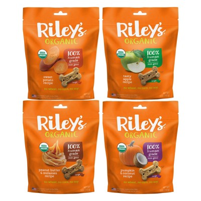 Riley's Organics Large Bone Dog Treats 5 oz, Variety Pack