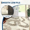 Modern Washable Area Rug, Abstract Print Floor Cover with Non Slip Backing, Low Pile Stain Resistant Indoor Carpet for Bedroom - 4 of 4