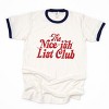 The Nice-ish List Club Distressed - Women's Ringer Graphic T-Shirt - 3 of 4