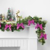 Christmas Velvet Bow Garland Pink - Wondershop™ - 2 of 3