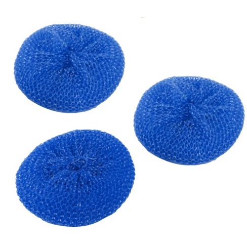 Unique Bargains Kitchen Knitted Mesh Bowl Dish Cleaning Sponges 3 Pcs ...