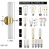 Claxy Modern Gold Bathroom Sconces Cylinder Frosted Glass, 2-Light - 3 of 4