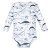 Hudson Baby Infant Boys Cotton Long-Sleeve Bodysuits 3-Pack, Hear Me Roar Dino - 4 of 4