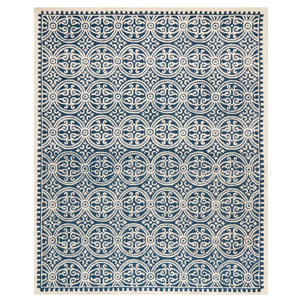 10'x14' Geometric Area Rug Navy/Ivory - Safavieh